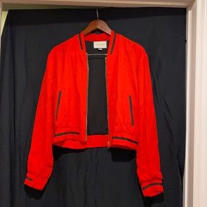 Alexis Bentley Zip-Front Bomber Jacket